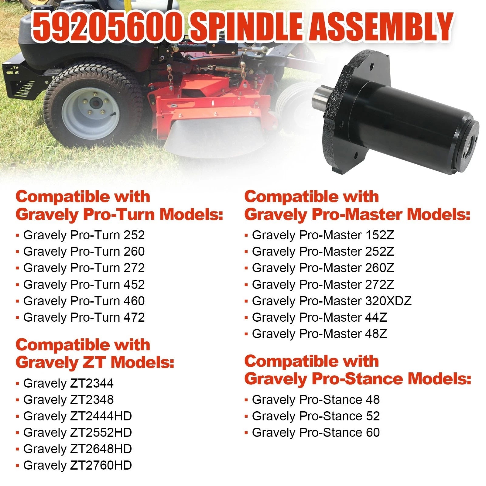 Spindle for Gravely Ariens 3x (2010-2023)