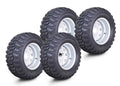 Set of 4 Wanda Golf Cart Tire Assembly 23x10.5-12 w/4x4" ET-25.4 Silver Wheel