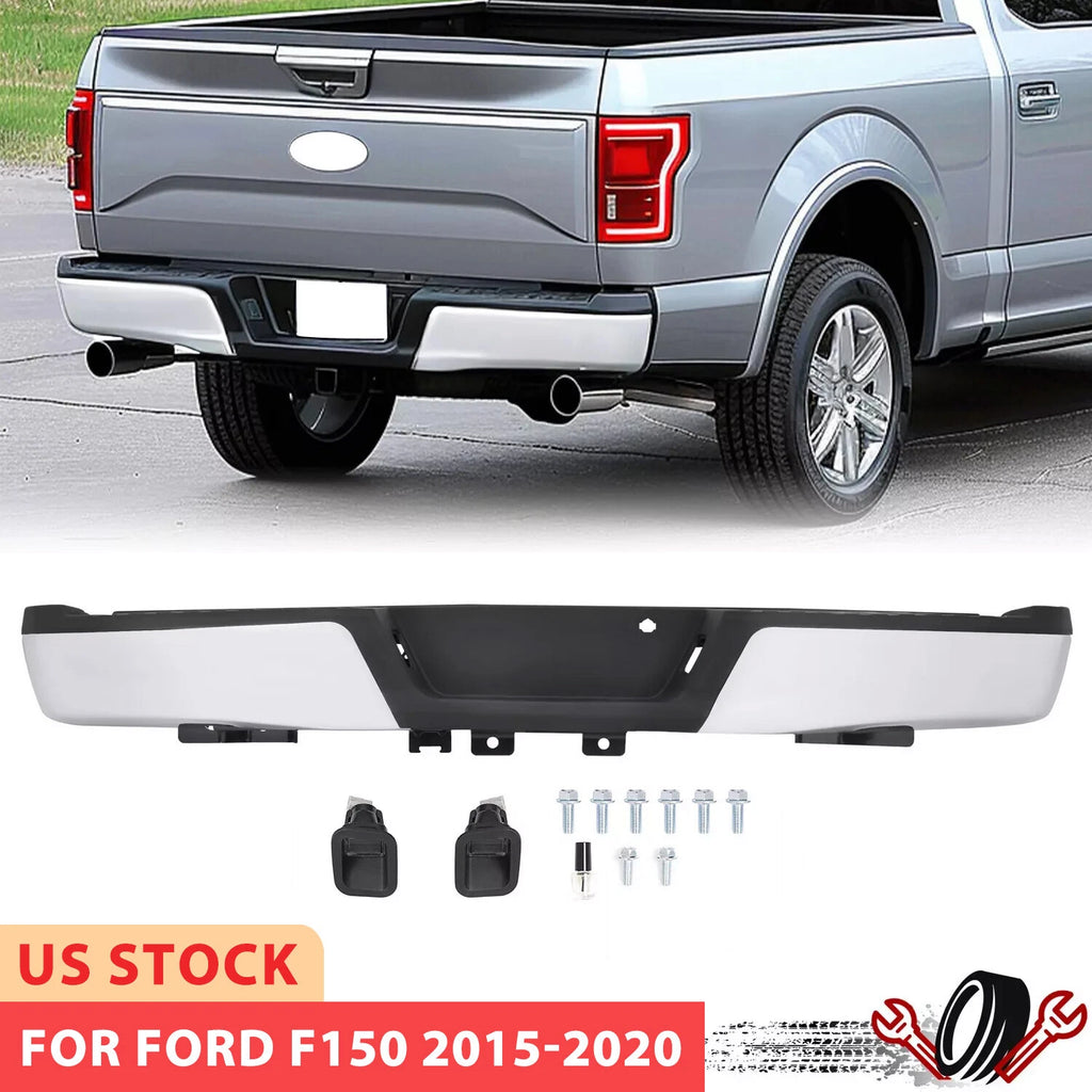 Rear Step Bumper Assembly for Ford F150 (2015–2020) Steel Chrome