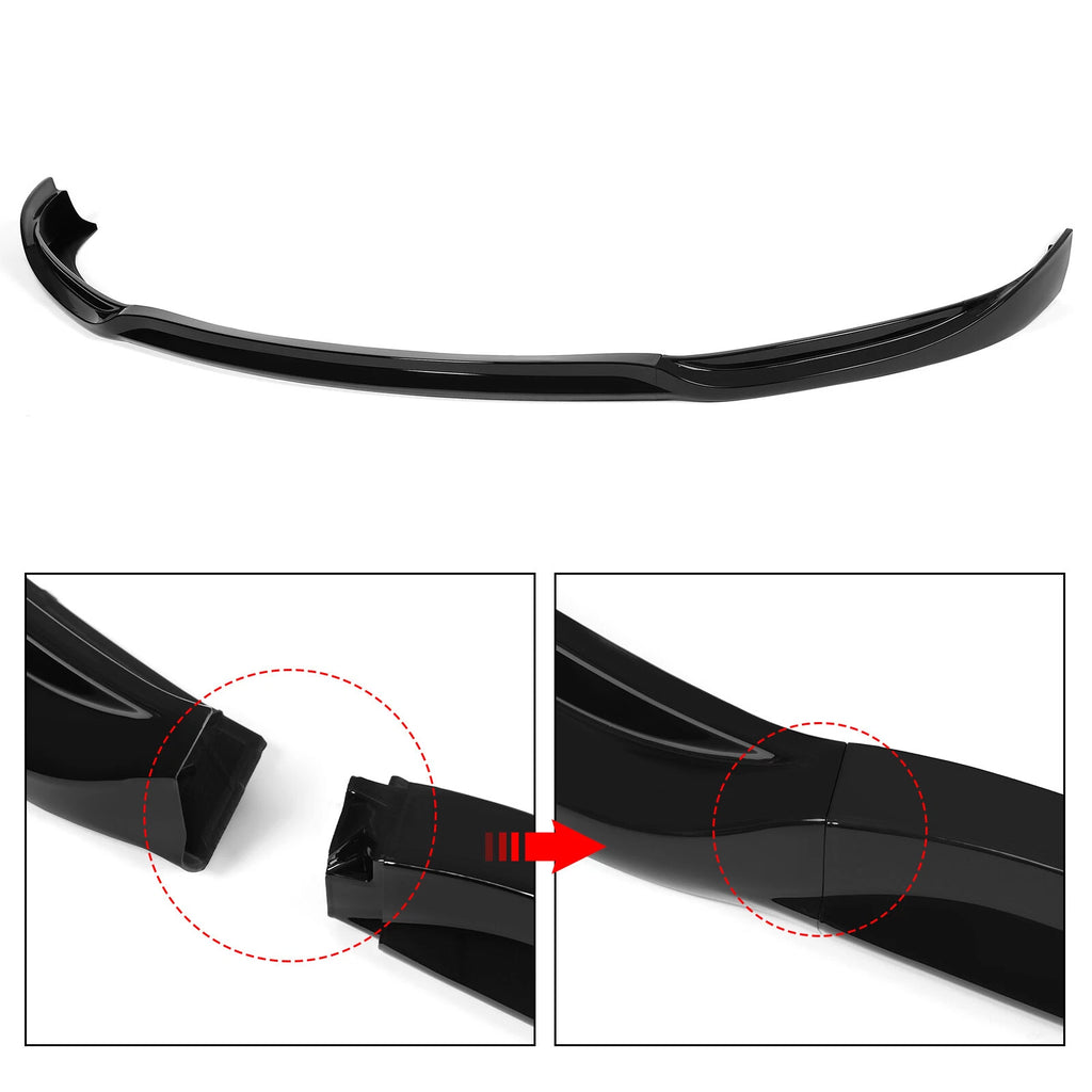 Glossy Black Front Bumper Lip Spoiler Splitter for Tesla S (2012-2016)