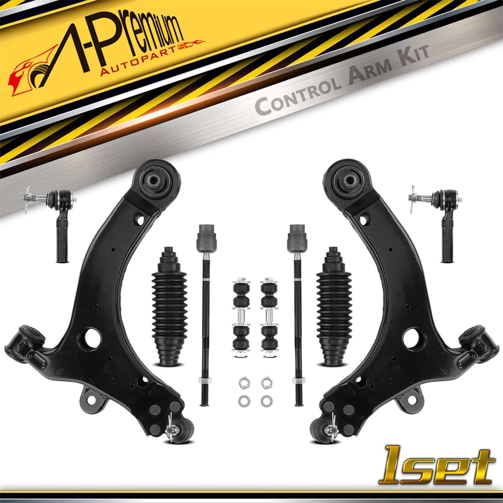 Front Control Arm Sway Bar Link and Tie Rod End for Chevy Impala (2006–2013)