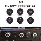 1 Set A/C Panel Switch Button Cover for BMW 5 Series E63 E60 E64 (2003–2010)