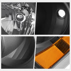Factory Style Headlights for Dodge Dakota (2005–2007) Black Housing Amber Corner