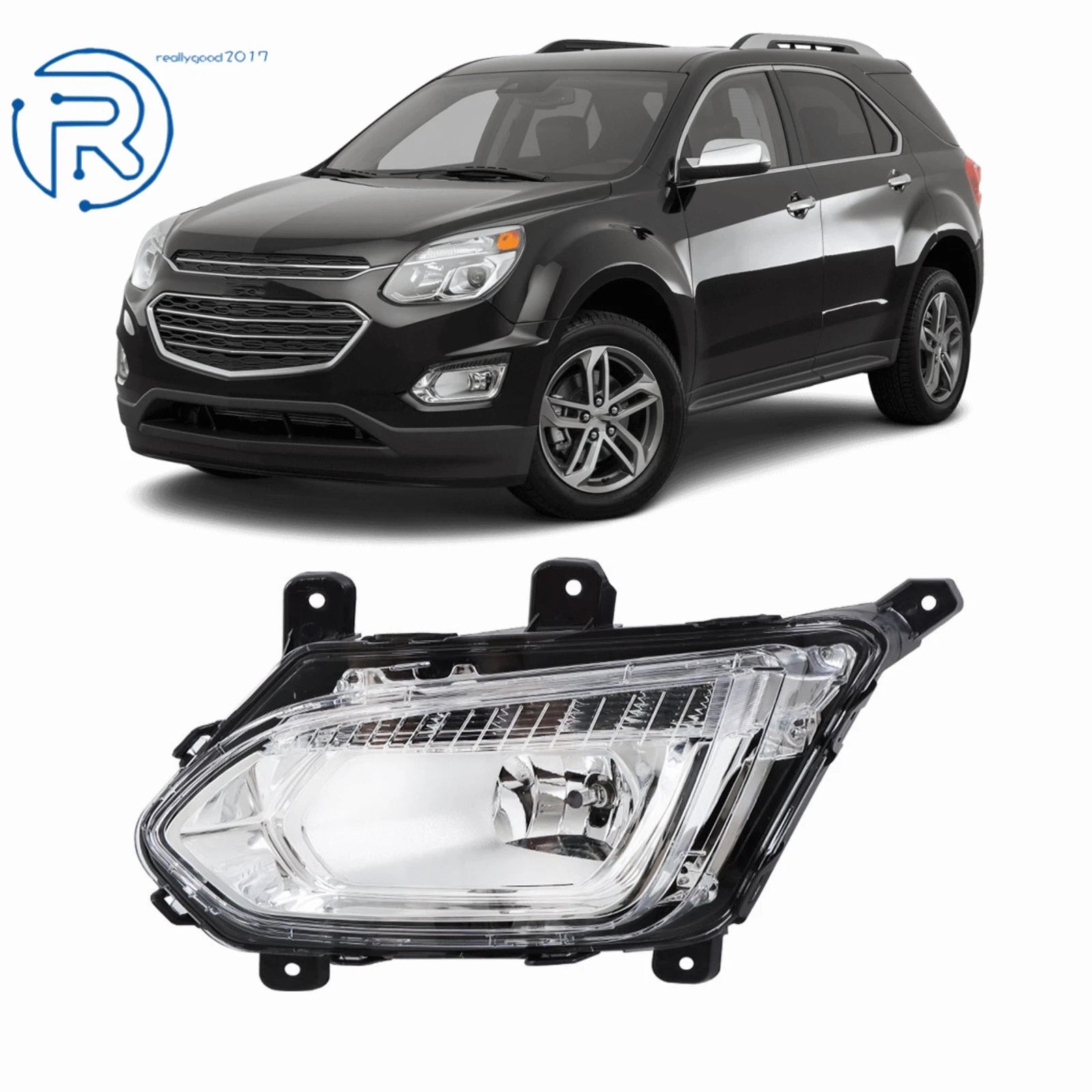 Front Fog Light Lamp Chrome for Chevy Equinox (2016–2017) Left Side