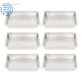 6X Full Size 4" Deep Silver Stainless Steel Steam Hotel Pans