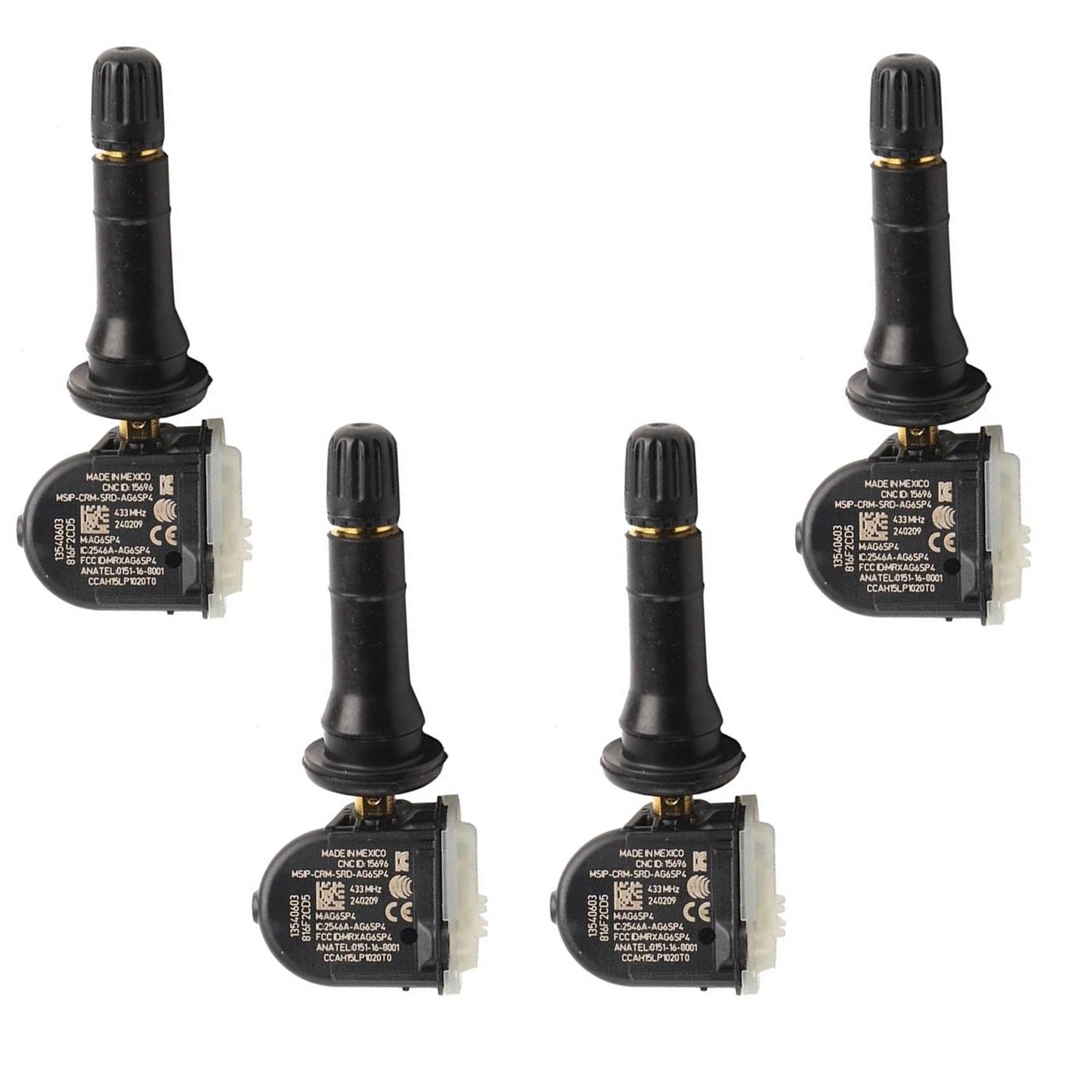 Set of 4 Tire Pressure Monitoring System Sensors for Acadia Enclave Malibu Trax (2013–2020)