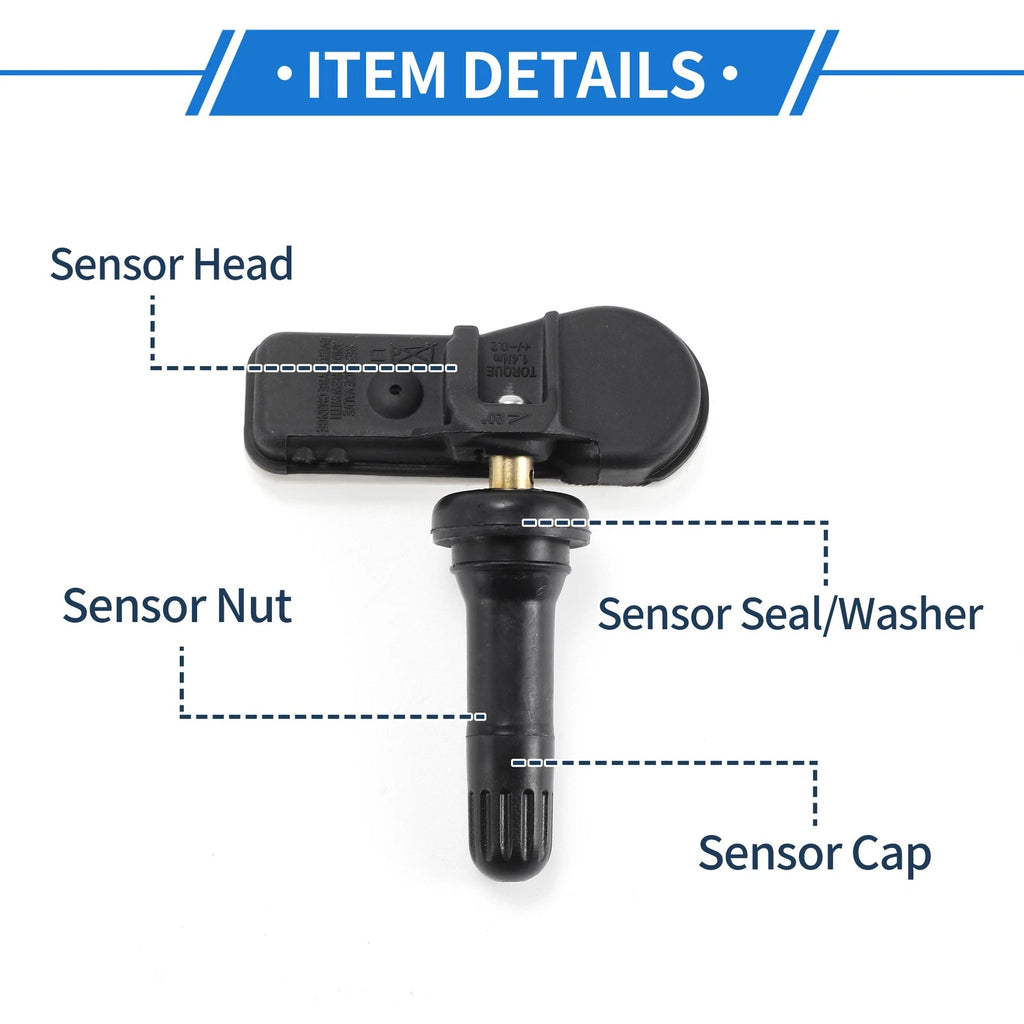 Tire Pressure Sensor 407005642R for Nissan Primastar (2001–2020) 433MHz