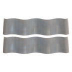 Set of 2 Wavy Parallel Hardened Stainless Steel for Automotive Applications