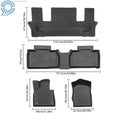 TPE Floor Mats Liners for Ford Explorer (2020–2025) All Weather Black