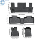 TPE Floor Mats Liners for Ford Explorer (2020–2025) All Weather Black