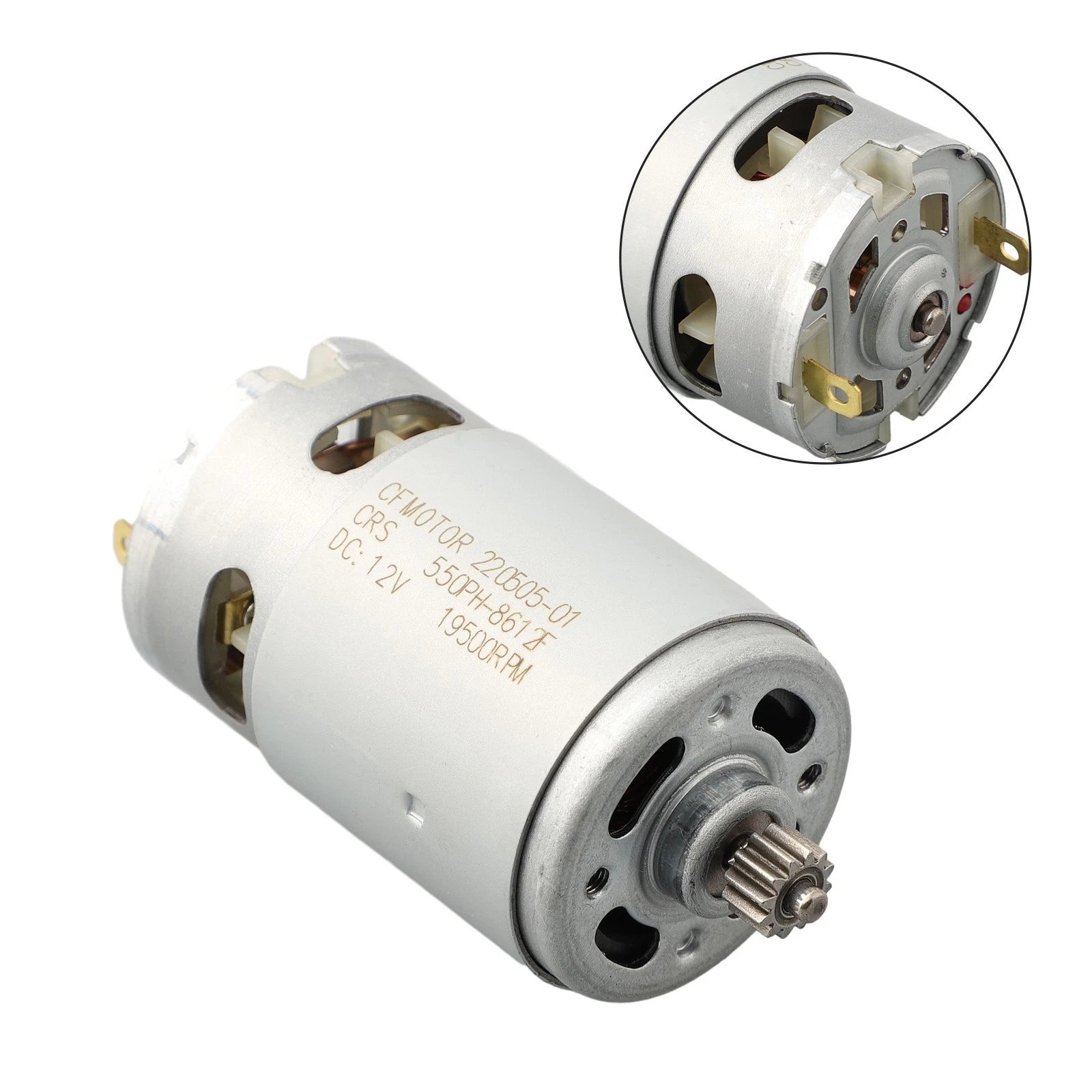 Replacement Motor RS550VC8022 for DS12DVF3 DS9DVA (6V, 12 Teeth, 10.5mm)