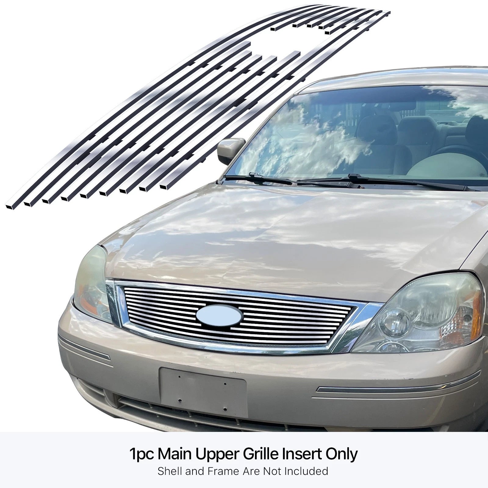 Stainless Chrome Billet Grille Insert for Ford Five Hundred (2005-2007)