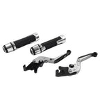 Set of 2 Silver Extendable Brake Clutch Lever for Yamaha YZF R1 (2009–2014)
