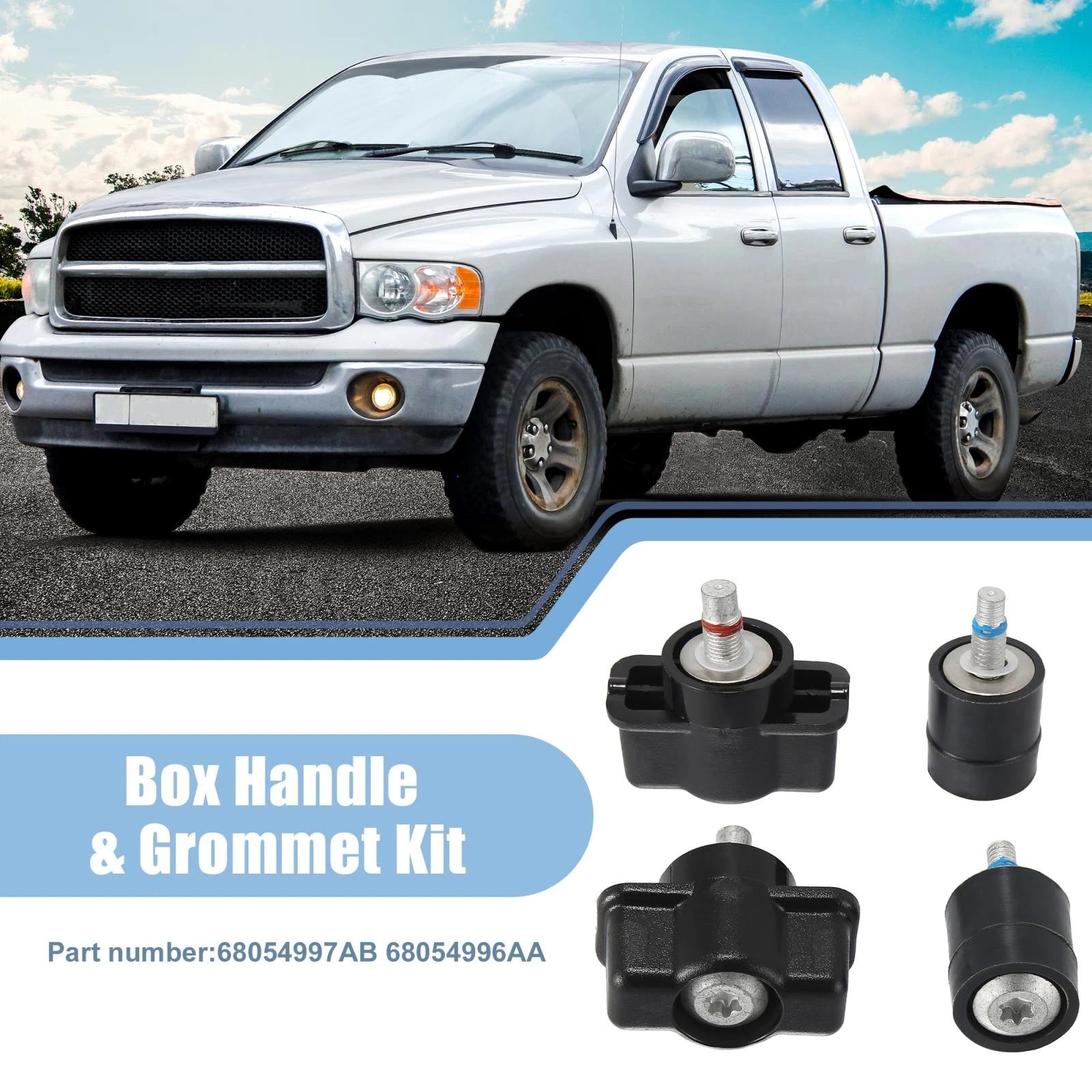 Box Handle Grommet for Dodge RAM 1500 2500 3500 (2009–2021) 68054997AB 68054996AA