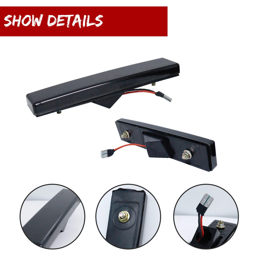 Set of 2 White LED Rear Bumper Side Marker Lamps for Toyota Supra MK3