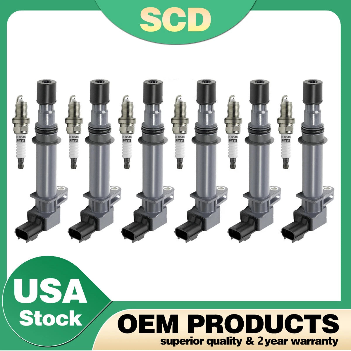 Set of 12 Ignition Coils & Spark Plugs for Jeep Liberty (1999–2009)