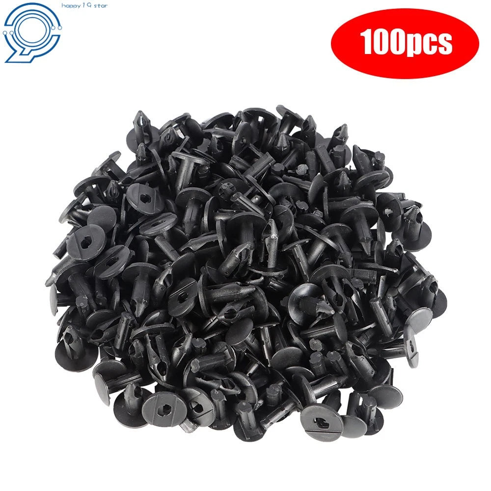Set of 100 Push Pin Clips for Car Fender Bumper (Universal)