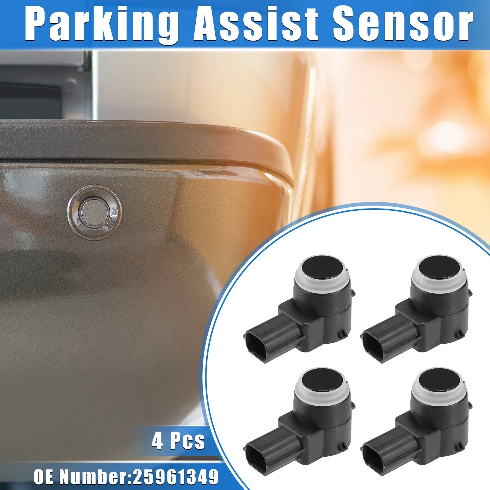 Set of 4 Rear Bumper PDC Reverse Parking Assist Sensors for Chevrolet Tahoe (2007–2014)