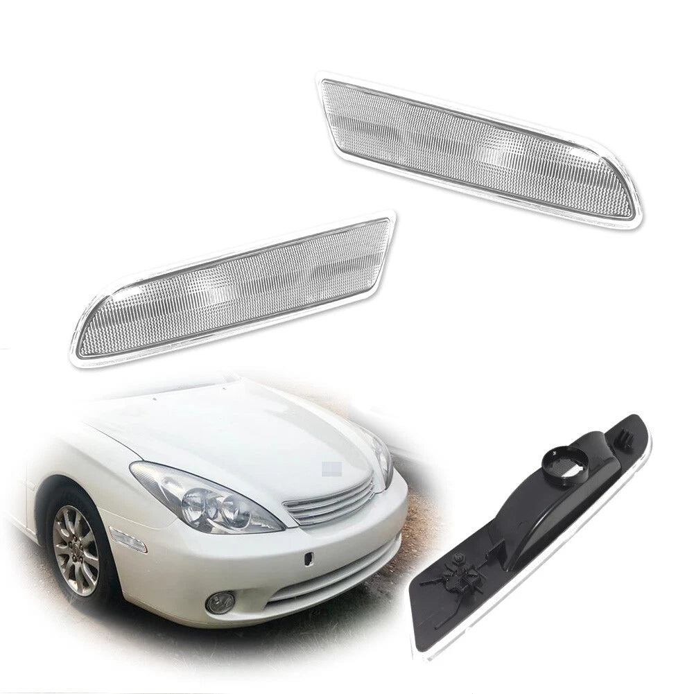 Frosted Clear Front Side Marker Light Housings for Lexus ES300 ES330