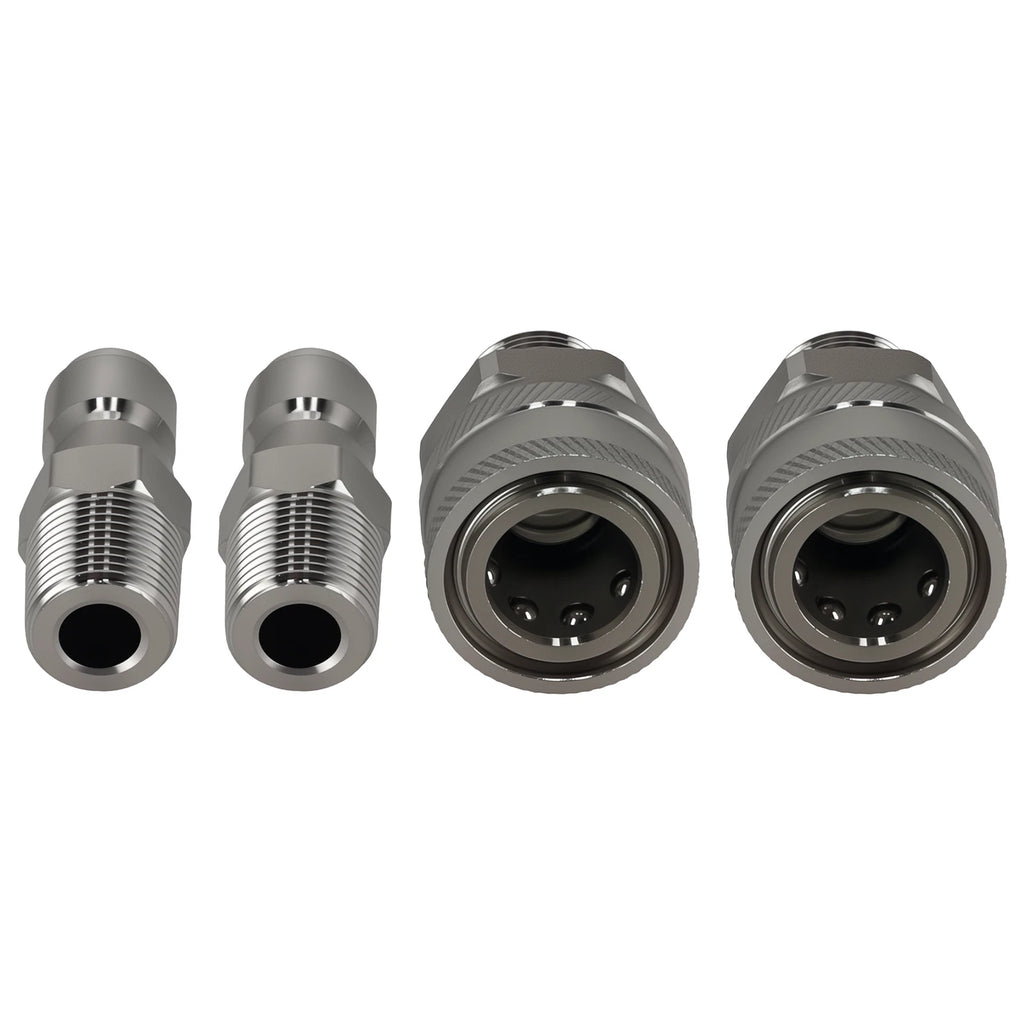 3/8" NPT Pressure Washer Adapter Quick Connect Socket Plug for Stainless (4 Pack)