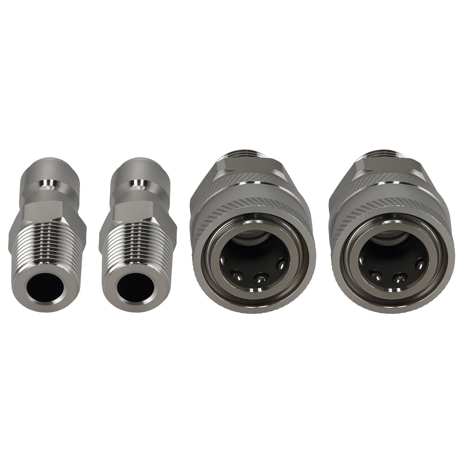 3/8" NPT Pressure Washer Adapter Quick Connect Socket Plug for Stainless (4 Pack)