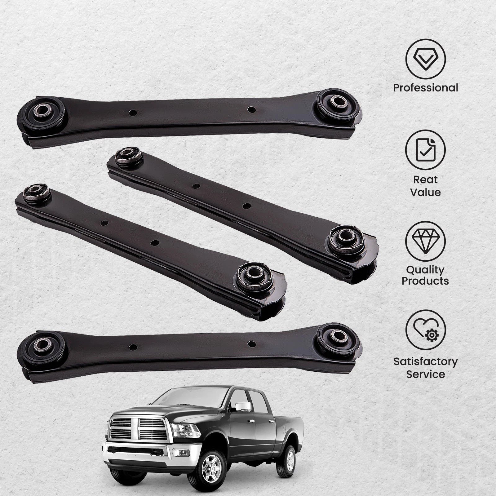 Upper & Lower Control Arms for Dodge Ram 2500 3500 (2003–2008)