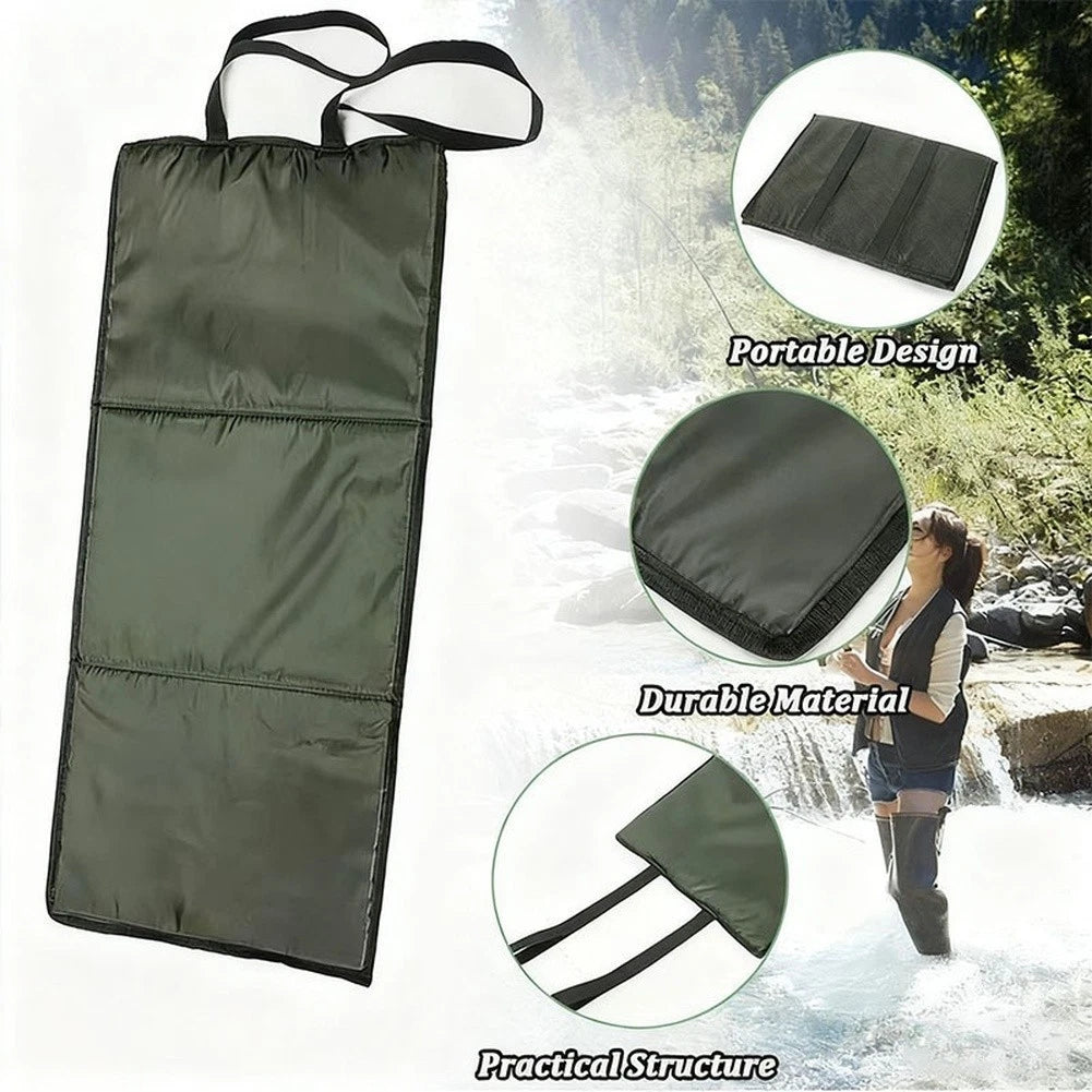 3-Layer Carp Landing Mat 80cm x 35cm for Fishing (Portable, Green)