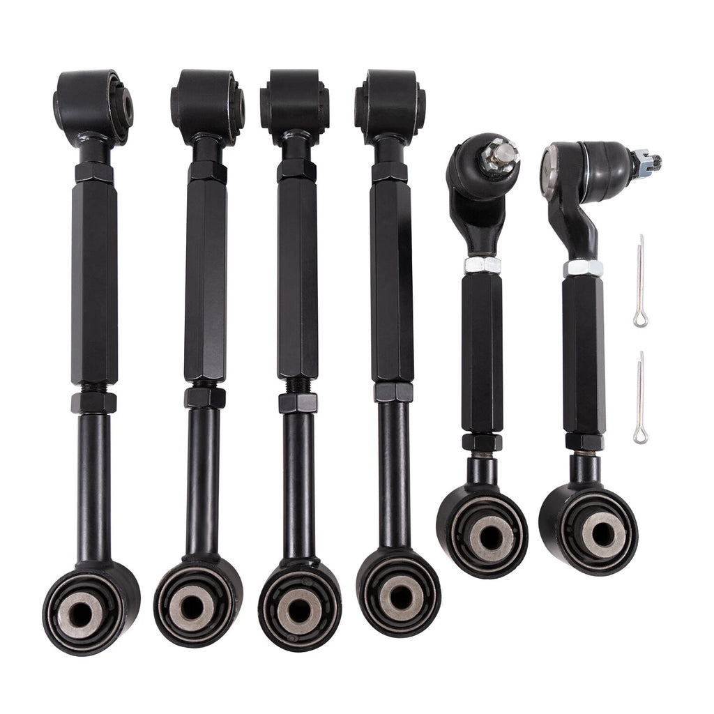 6pcs Rear Upper & Lower Control Toe Camber Arms for Honda Accord (2003–2007)