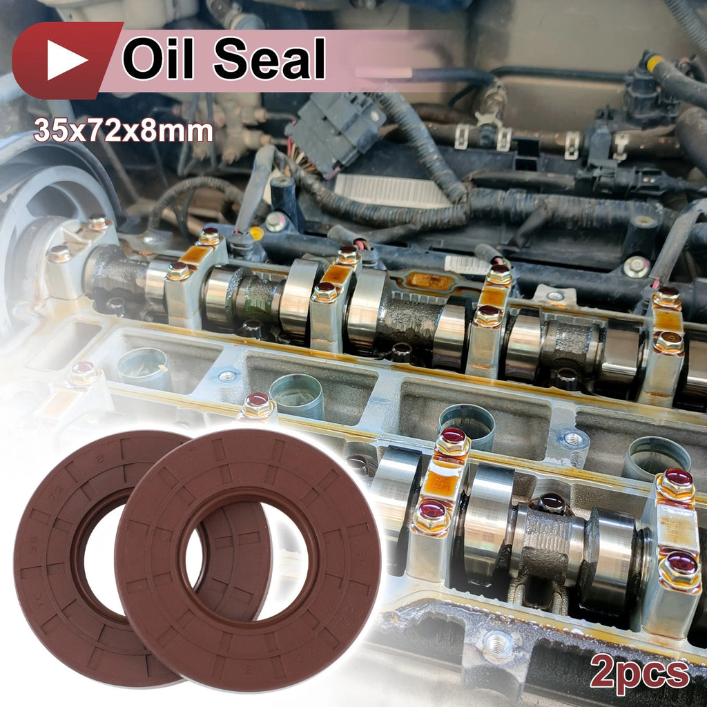 2X Oil Seal Rotary Shaft Seal for Various Models (35x72x8mm)