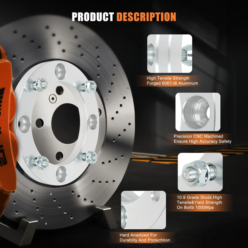 2X 1" Wheel Spacers for Polaris RZR XP 900 (2011-2014)