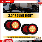 Set of 4 LED Marker Lights for Trailer (2.5 Inch Round)