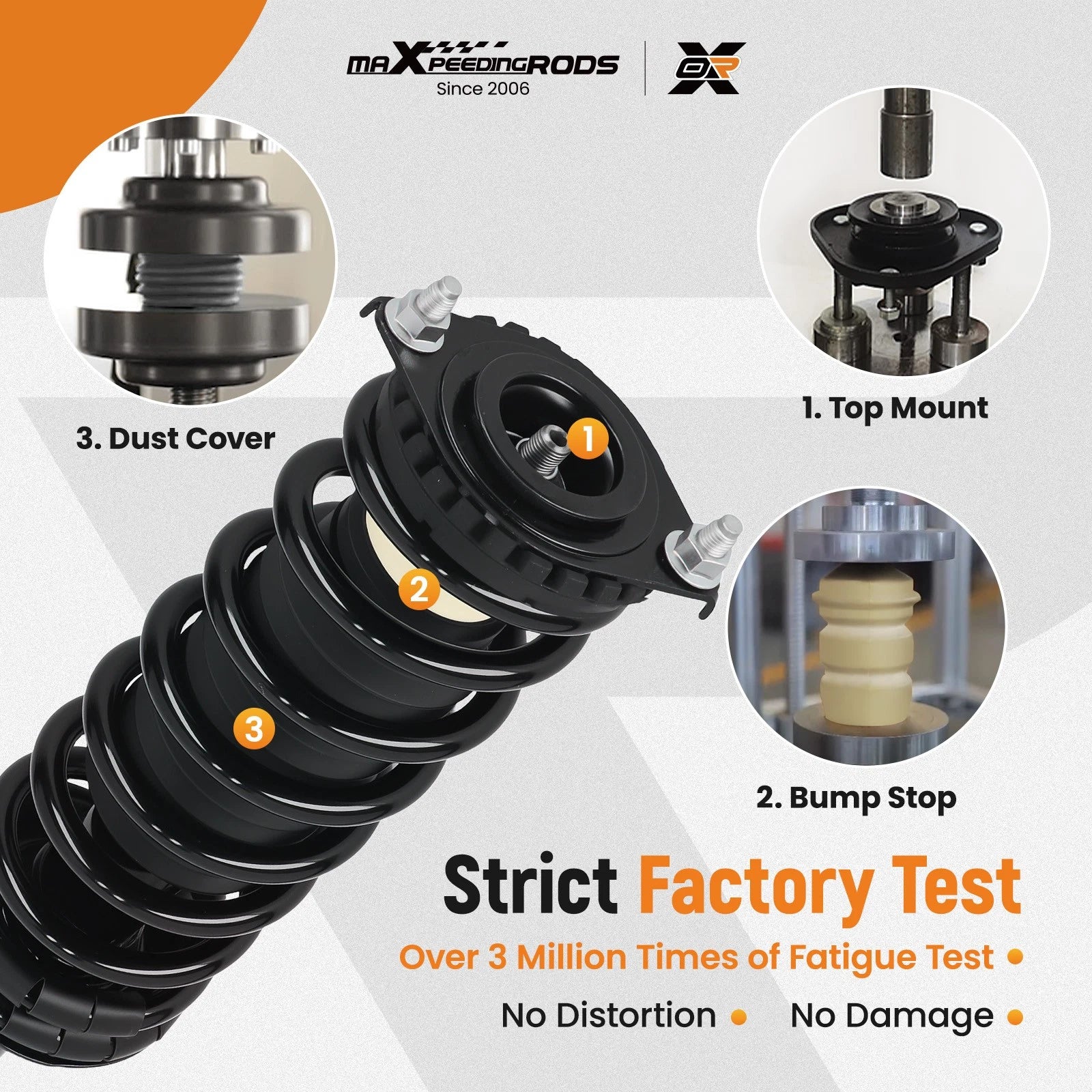 Complete Struts Rear Shocks w/ Spring Assembly for Subaru Outback (2005–2007)