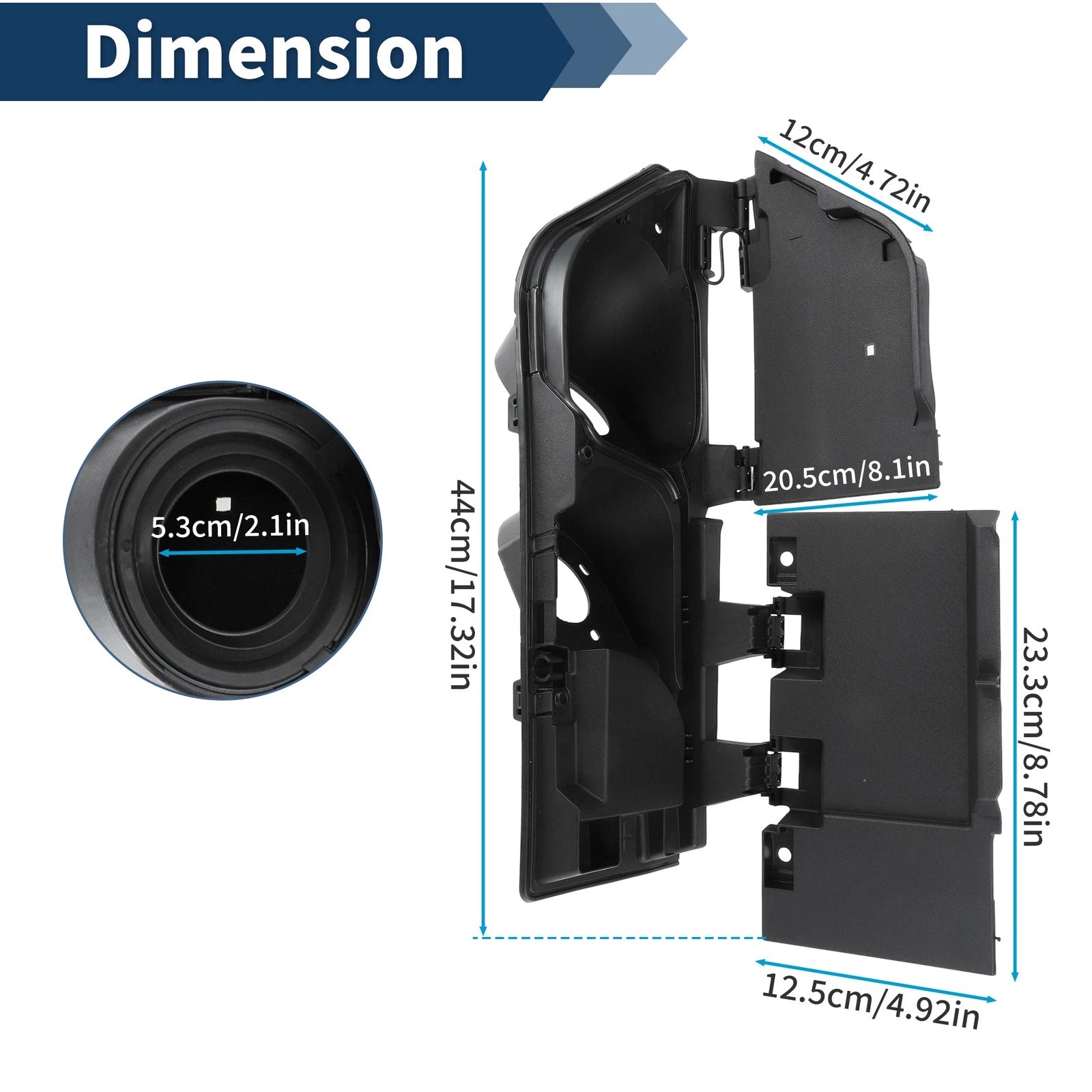 Fuel Filler Door Housing Pocket Hinge w/ Cover for Ford Transit Van (2014–2023)