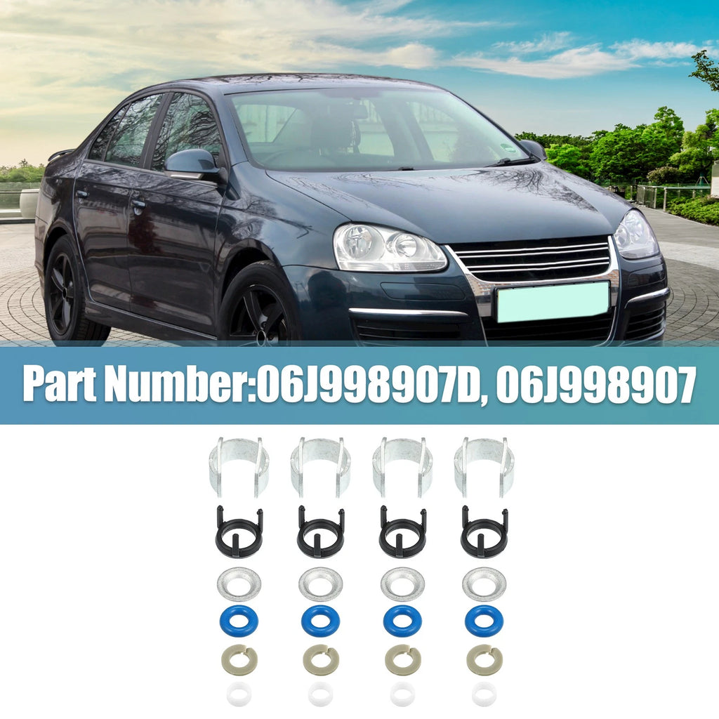 Set of 4 Fuel Injector Seal O-Ring Kit 06H998907A for Volkswagen Audi 