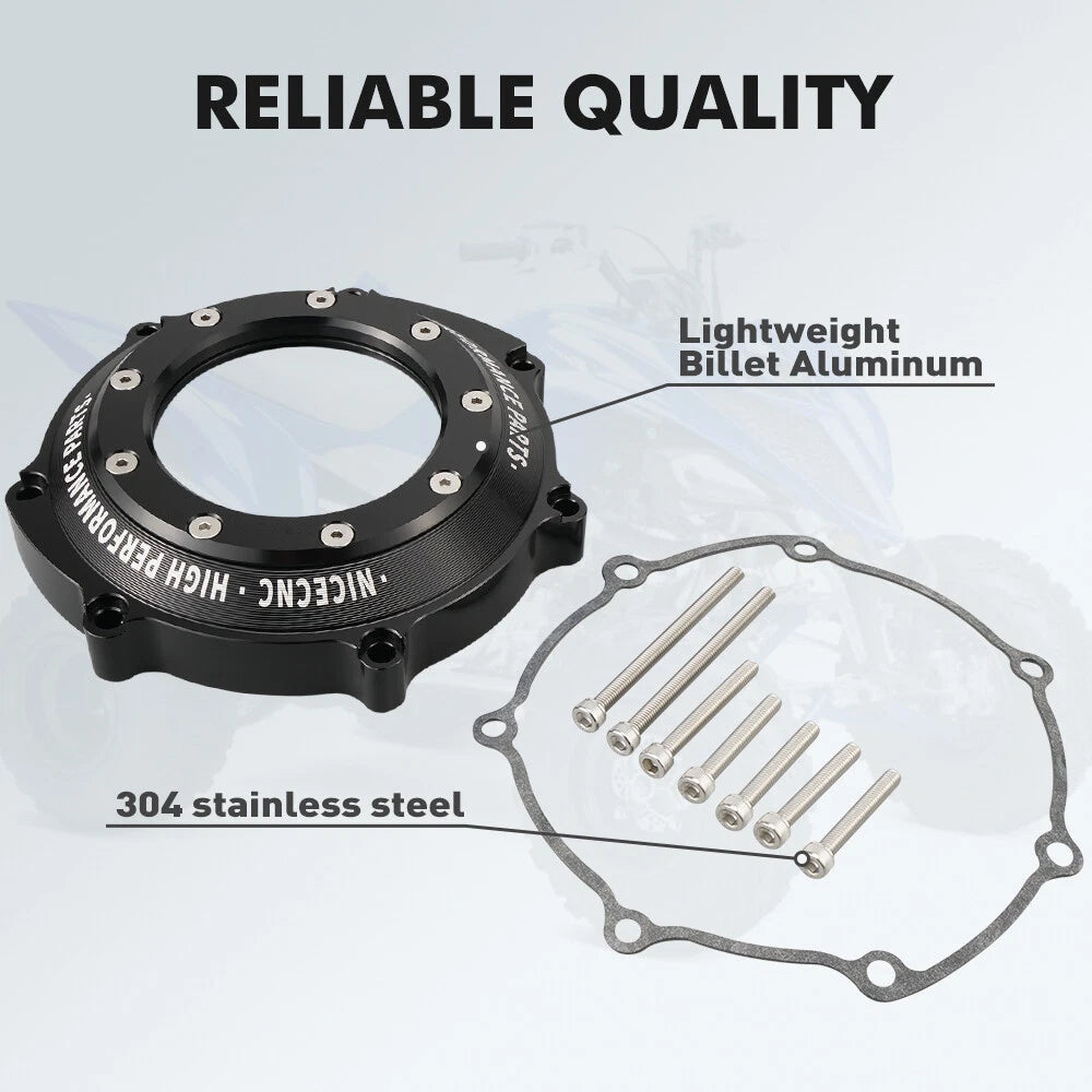 Clutch Cover with Observing Window for Yamaha YFZ450 (2007–2009, 2012–2013)