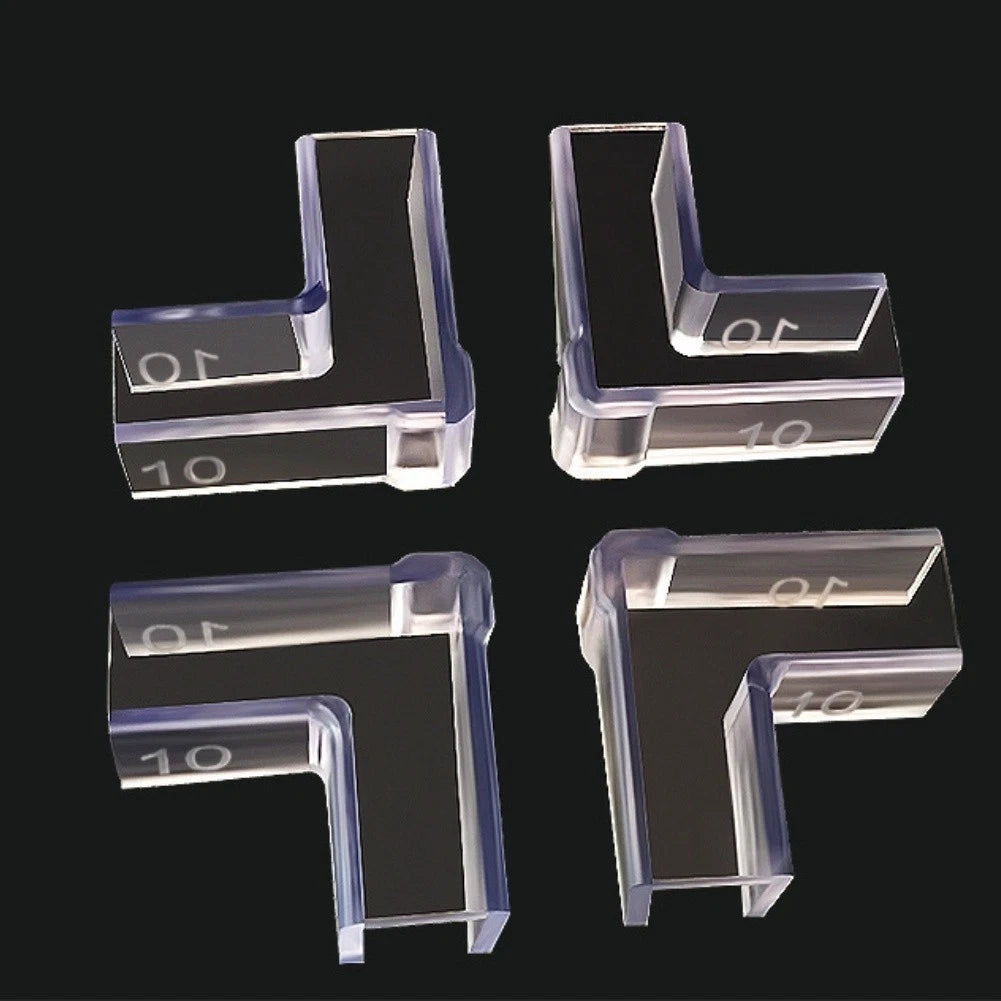 Set of 4 PVC Fish Tank Corner Protectors Anti Scratch Transparent Cover