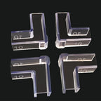 Set of 4 PVC Fish Tank Corner Protectors Anti Scratch Transparent Cover