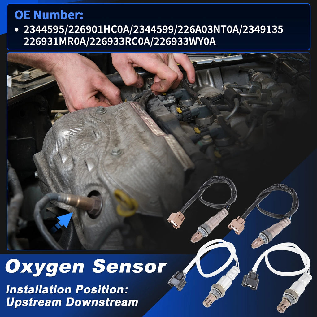 Set of 4 Upstream Downstream Oxygen Sensors for Nissan Pathfinder (2013–2014)