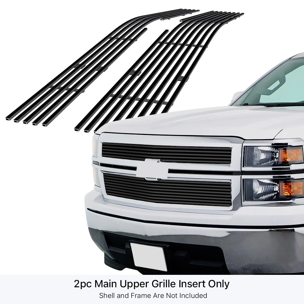Stainless Black Billet Grille for Chevy Silverado 1500 (2014-2015)