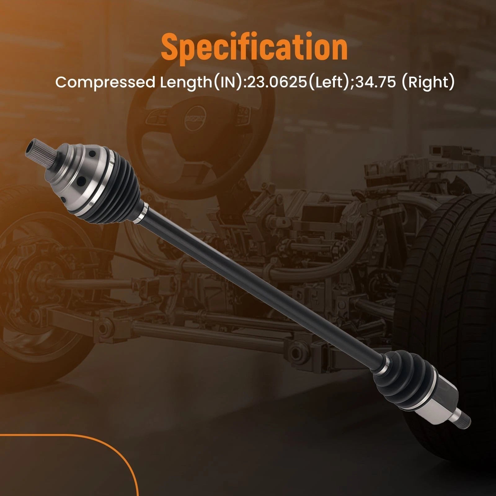 2X CV Axle Shaft Assembly for Volkswagen Jetta CC Golf
