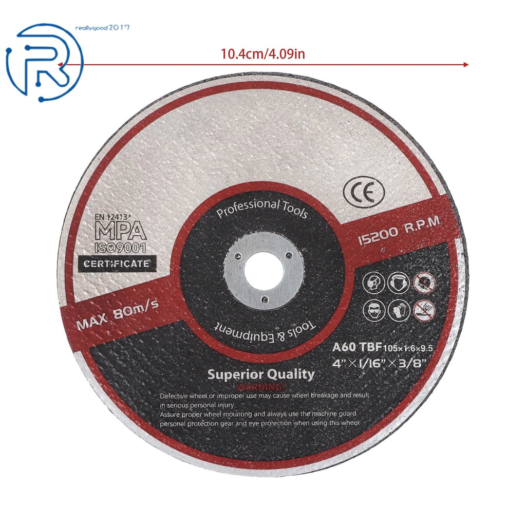 25 Pack Cutting Disc Cut-Off Wheel for Metal & Stainless Steel (4"x1/16"x3/8")