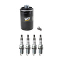 Wix Engine Oil Filter & NGK Ruthenium HX Spark Plugs Kit for Audi A3 A4 A5 A6 (2010–2020)