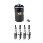Wix Engine Oil Filter & NGK Ruthenium HX Spark Plugs Kit for Audi A3 A4 A5 A6 (2010–2020)