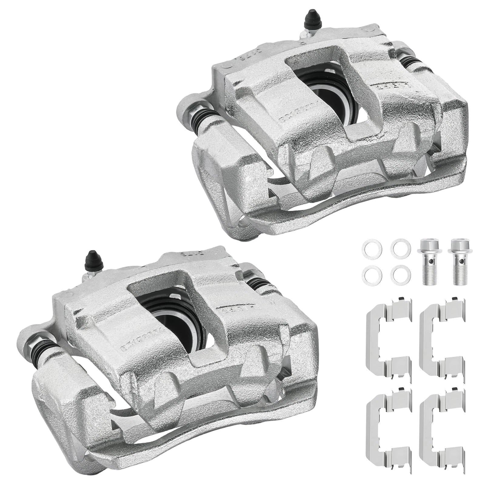 Pair Front Brake Calipers w/ Brackets for Hyundai Sonata, Kia Optima (2011–2015)
