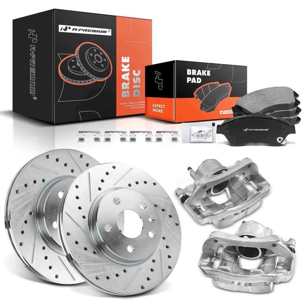 8x Front Drilled Brake Rotors & Pads for Chevrolet Cruze Sonic (2011–2019)