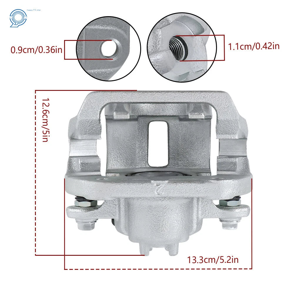 2X Rear Disc Brake Caliper with Bracket for Honda Ridgeline (2006–2014)
