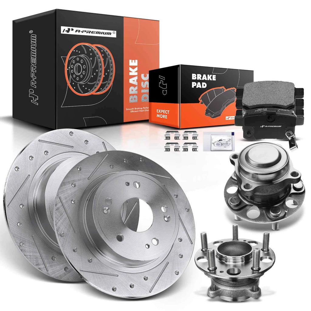 Drilled Brake Rotors & Ceramic Pads for Honda Accord