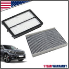 Set of 2 Carbon Cabin & Engine Air Filters for KIA Sorento (2016–2020)