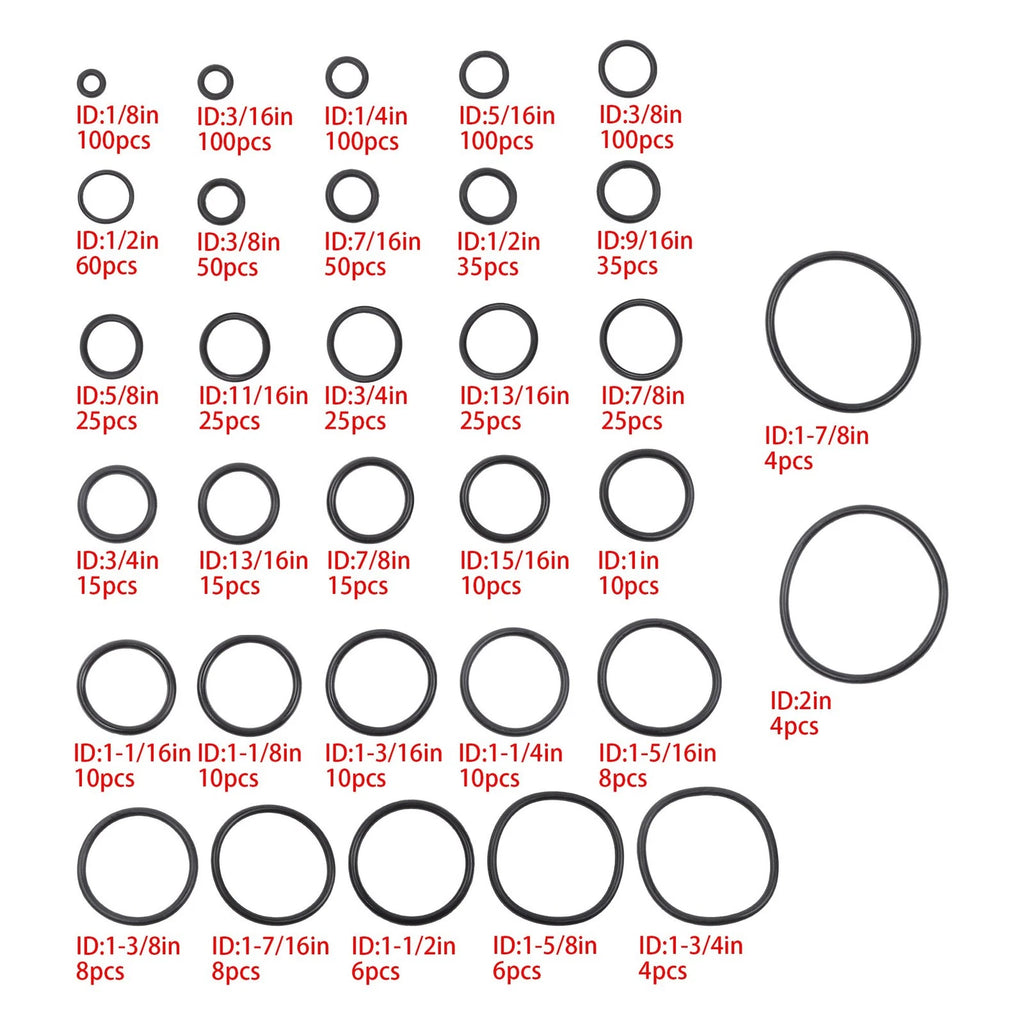 Set of 32 Nitrile Rubber Seals for Faucet Hydraulic Use