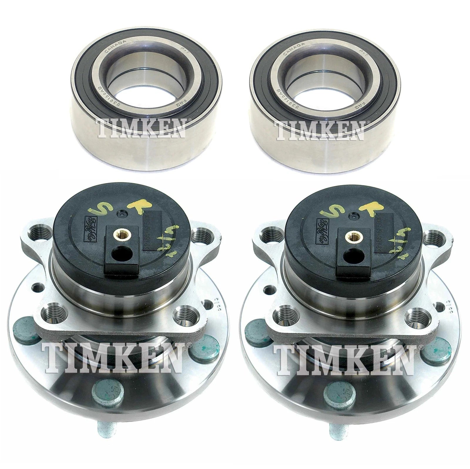 Front and Rear Wheel Bearing & Hub Assembly Kit for Mazda CX-9 (2007–2015)